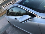 Taped-on window deflectors For Lincoln MKZ 2013-2020 With Chrome Trim