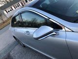 Taped-on window deflectors For Lincoln MKZ 2013-2020 With Chrome Trim
