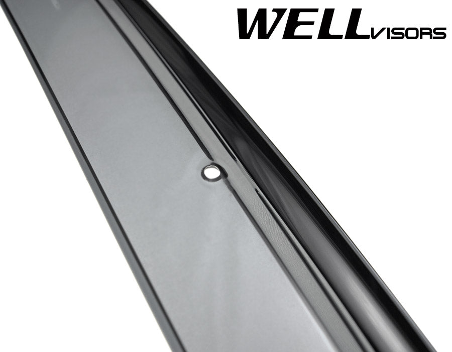 WellVisors Side Window Deflectors Hyundai Elantra Sedan 1116 With Black Trim WELLvisors