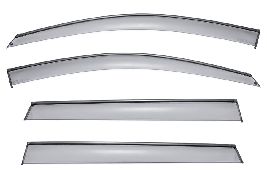 WellVisors Side Window Deflectors Jeep Cherokee 1421 With Black Trim WELLvisors