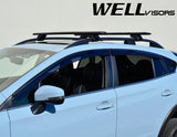 Taped-on window deflectors For Subaru Crosstrek 2018-2023 with Black Trim