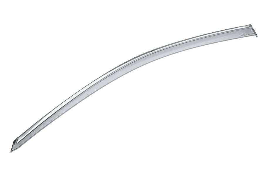Wellvisors Smoke Chrome Window Visors For 2017-2024 Honda Ridgeline - Clip-On Deflectors