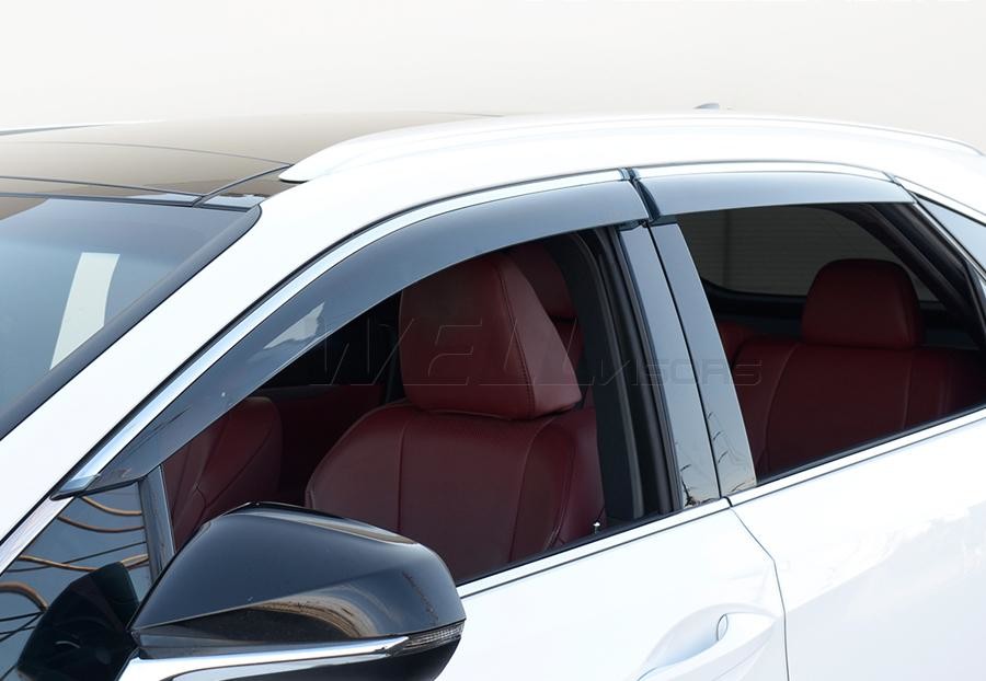 In-Channel Window Visor Set (4-Pc) – Smoked Black Rain/Sun Guards For 2023-2025 Lexus RX350 & Hybrids