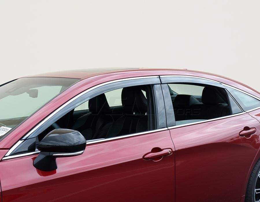 WellVisors Side Window Deflectors Toyota Avalon 2019 with Chrome