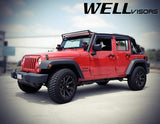 Taped-on window deflectors For Jeep Wrangler JKU Unlimited 4 Door 07-18  Premium Series