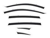 Taped-on window deflectors For Acura TLX Sedan 2021+ With Chrome Trim 6pc set