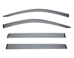 Taped-on window deflectors For Chevrolet Silverado - GMC Sierra Crew Cab 2019-2025 with Chrome Trim