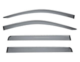 Taped-on window deflectors For Chevrolet Silverado - GMC Sierra Crew Cab 2019-2025 with Chrome Trim