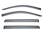Taped-on window deflectors For Chevrolet Silverado - GMC Sierra Crew Cab 2019-2025 with Black Trim