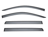 Taped-on window deflectors For Chevrolet Silverado - GMC Sierra Crew Cab 2019-2025 with Black Trim