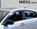 Taped-on window deflectors For Honda Accord Sedan 2023+ with Black Trim