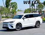 Taped-on window deflectors For Lexus TX 2024+ Toyota Grand Highlander with chrome trim