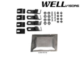 Taped-on window deflectors For Toyota Sienna 2021+ with Black Trim