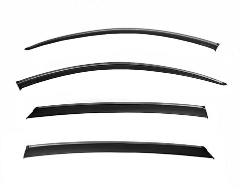 Taped-on window deflectors For Volvo C40 Recharge 2022+ With Black Trim