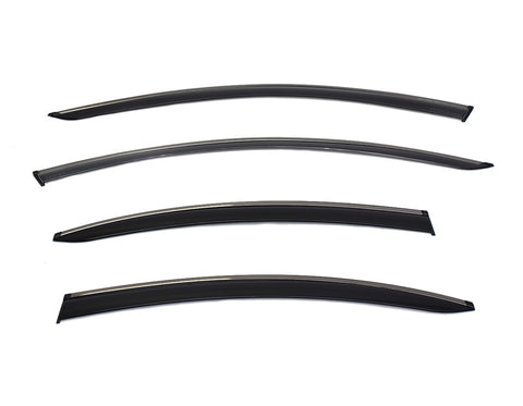 Taped-on window deflectors For Volvo S60 sedan 2019+ with Black Trim