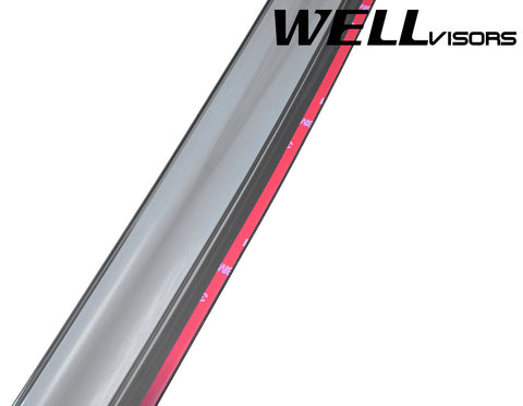 WellVisors Smoke Window Visors For 2011-2019 Ford Fiesta Sedan (4pc) - In-Channel Side Deflectors