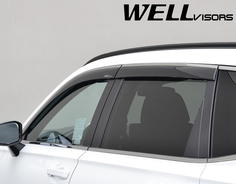 WellVisors Side Window Deflectors Honda CRV 2023+ with Chrome Trim