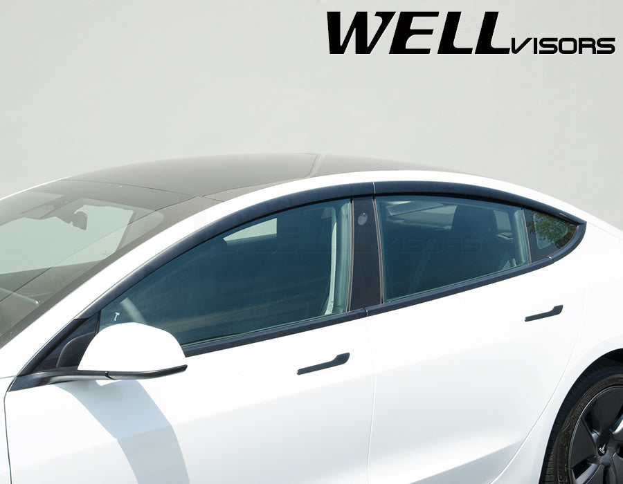 Wellvisors Side Window Deflectors Mazda CX-5 2017+ with Black Trim