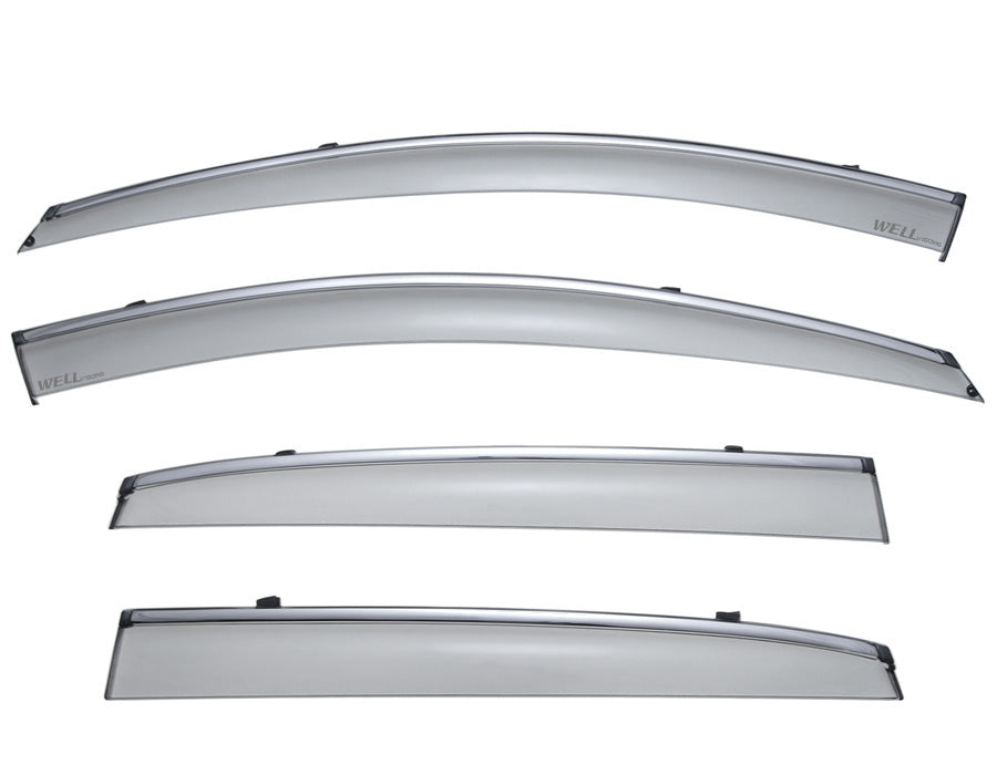 WellVisors Side Window Deflectors Acura RDX 13-18 With Chrome Trim