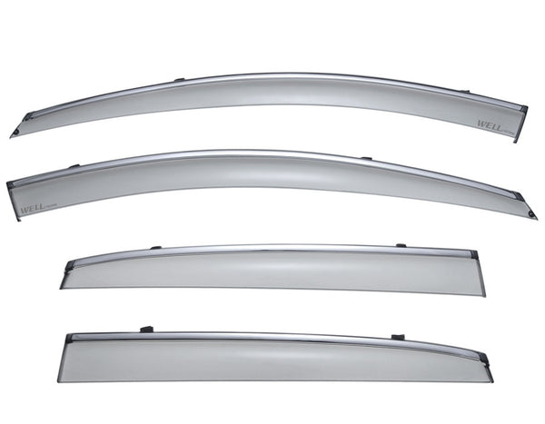 WellVisors Side Window Deflectors Acura RDX 13-18 With Chrome Trim