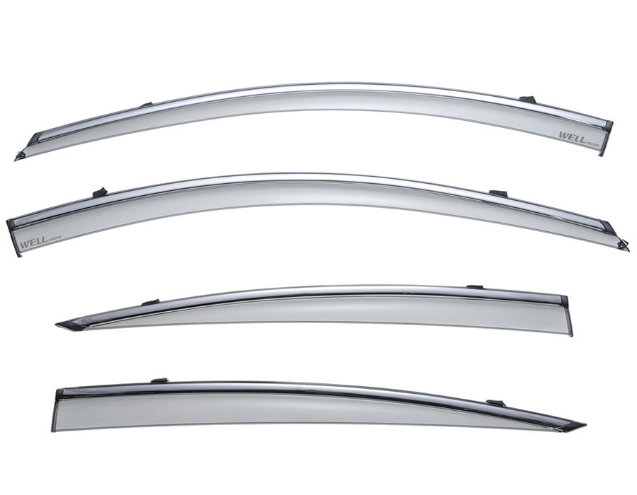 WellVisors Side Window Deflectors Acura TL 09-14 With Chrome Trim