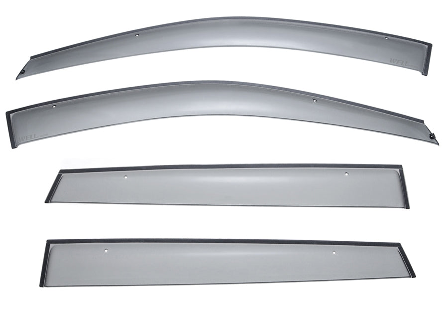 DNA MOTORING Smoke Tint Window Visors For 2010-2014 Buick LaCrosse – 4-Piece Tape-On Set