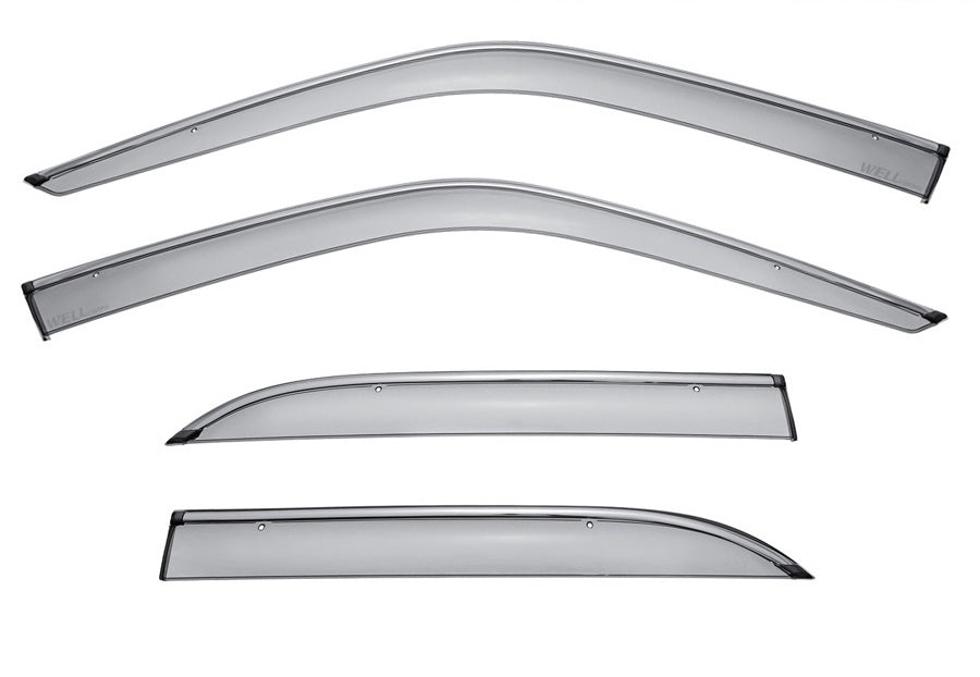 WellVisors Side Window Deflectors Lexus LS400 95-00 With Chrome