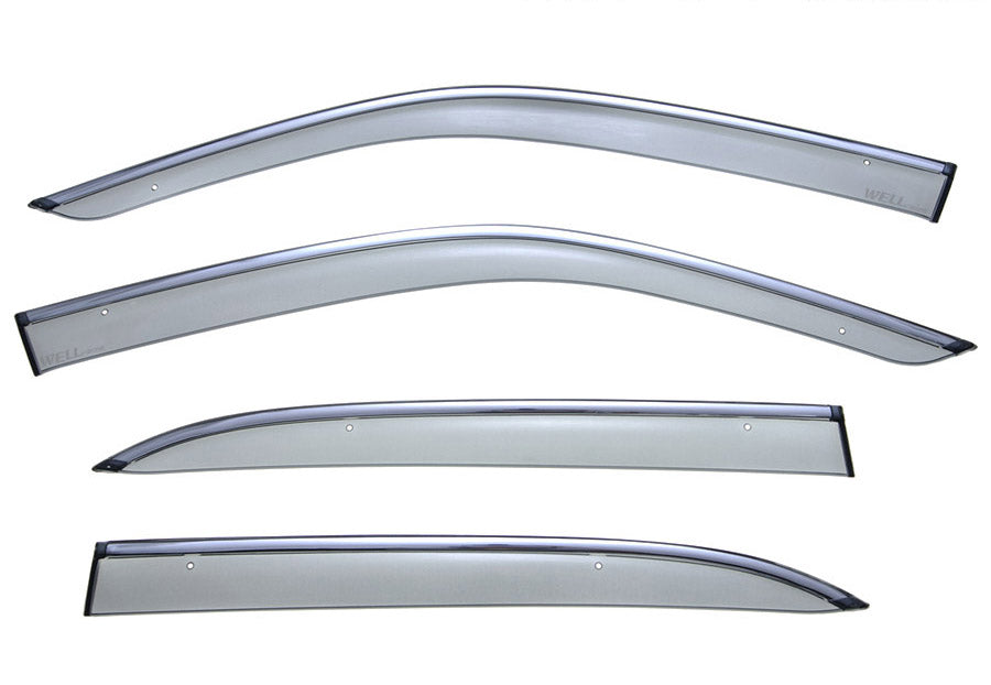 WellVisors Side Window Deflectors Lexus LS430 01-06 With Chrome