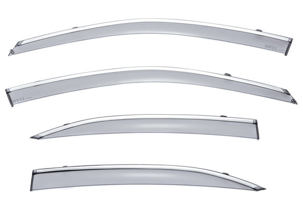 WellVisors side window deflectors LEXUS IS250 14-20 with Chrome