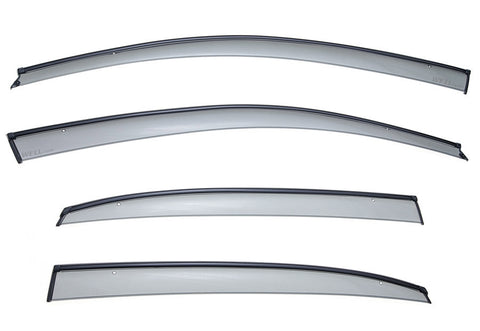 WellVisors Window Visors Wind Deflectors Compatible With Lincoln 2015-2019  MKC With Chrome Trim Rain Guards 3-847LC002