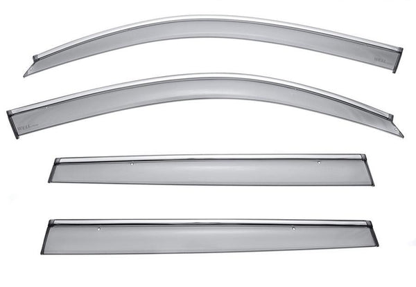 Taped-on window deflectors For BMW F25 X3 11-17 With Chrome