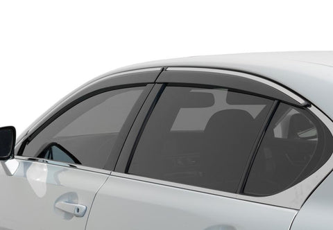 thumbnail interactive-video image 1 of WELLvisors Chrome Side Window Visors For Lexus ES350 2007-2012 - Smoke Finish, Deflectors, Includes Tape 1 of 5