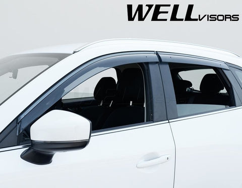 Wellvisors Side Window Deflectors Mazda CX-5 2017+ with Black Trim